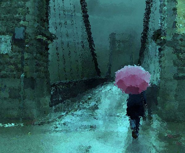 Le pont suspendu vitre brumeuse